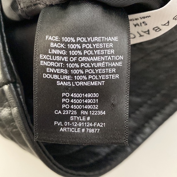 ❗️SOLD❗️ARITZIA Babaton Sandra Faux Leather Bucket Hat Size S/M - Picture 6 of 7